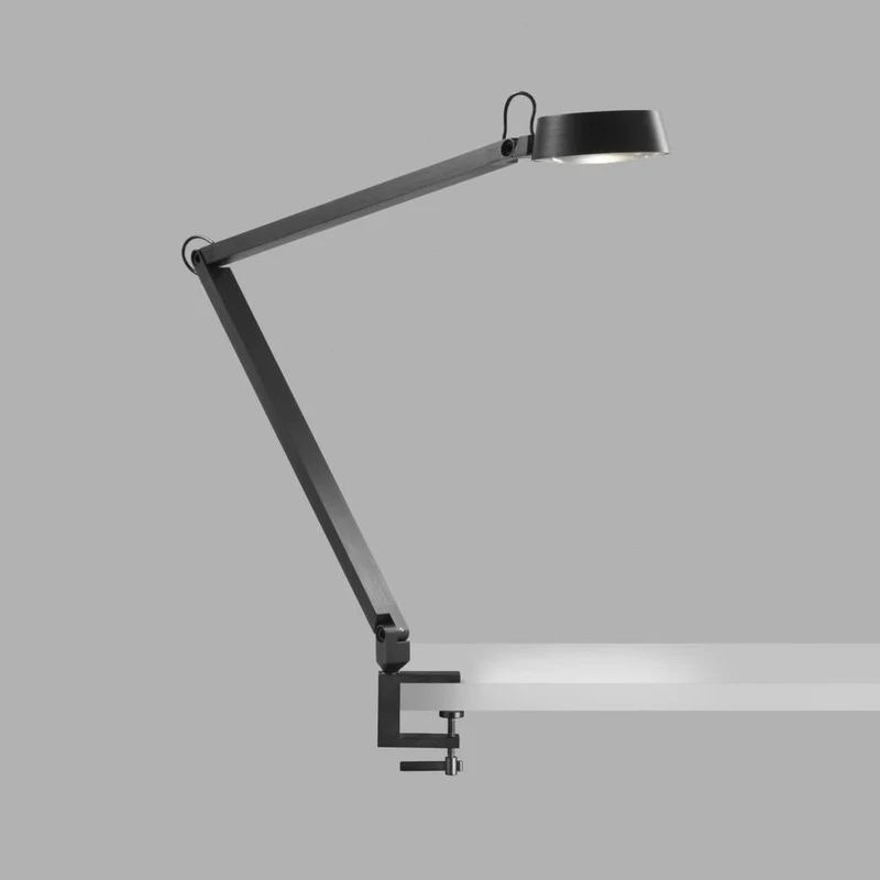 Dark T2 Bordlampe m/ klemme Carbon Sort - Light-Point