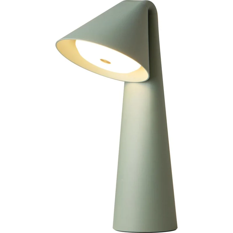 Ami Portable Bordlampe - Sage Green med genopladeligt LED-lys