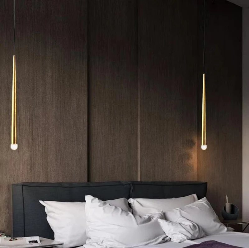 Lampe LED goutte dore
