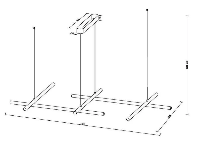 Plafonnier LED Alu Dore Salon