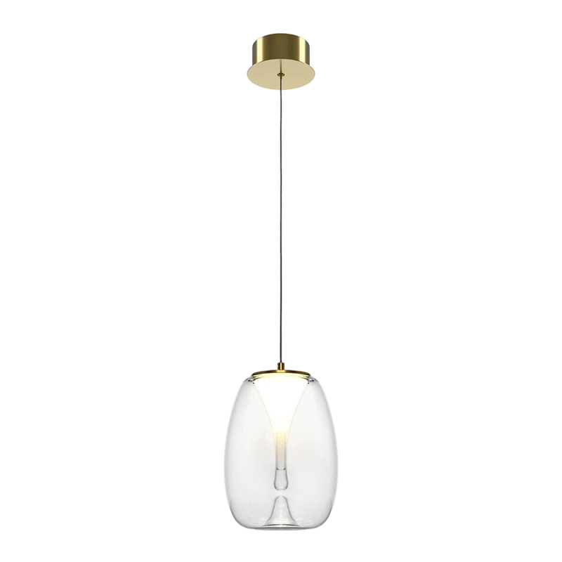 Suspension Sur Fil Verre Teinté Noir