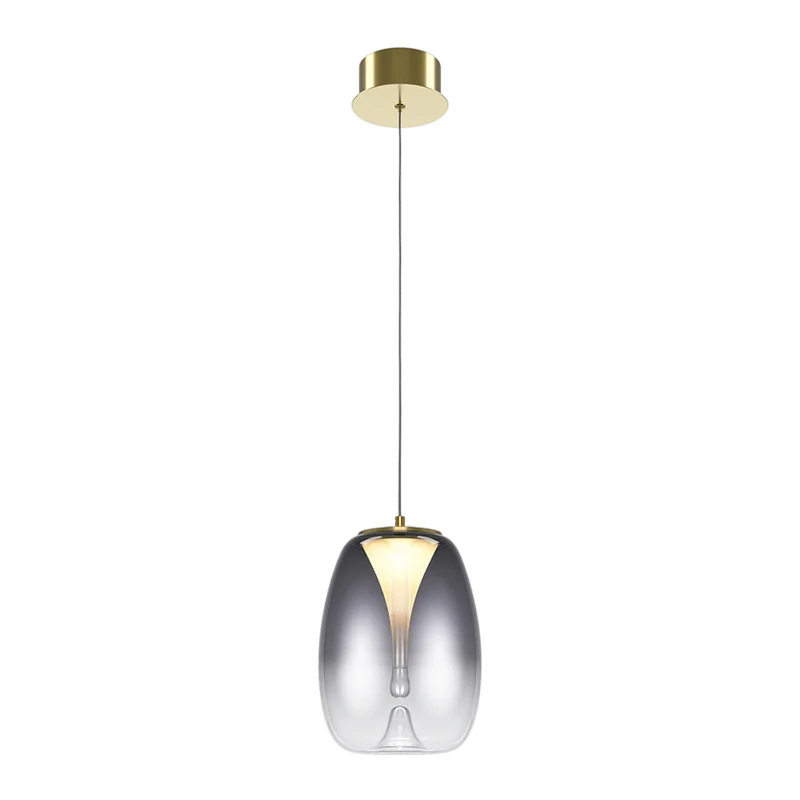 Suspension Sur Fil Verre Teinté Noir