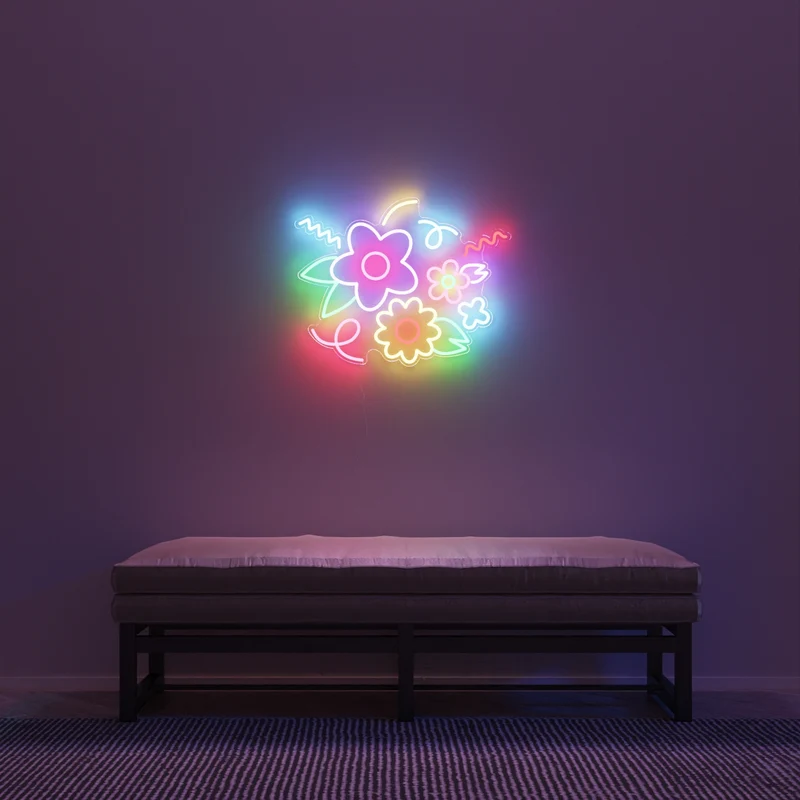 Baby Bouquet by Emily Eldridge - signe en néon LED