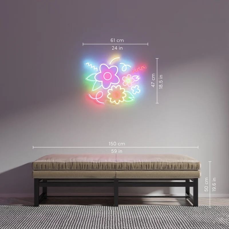 Baby Bouquet by Emily Eldridge - signe en néon LED