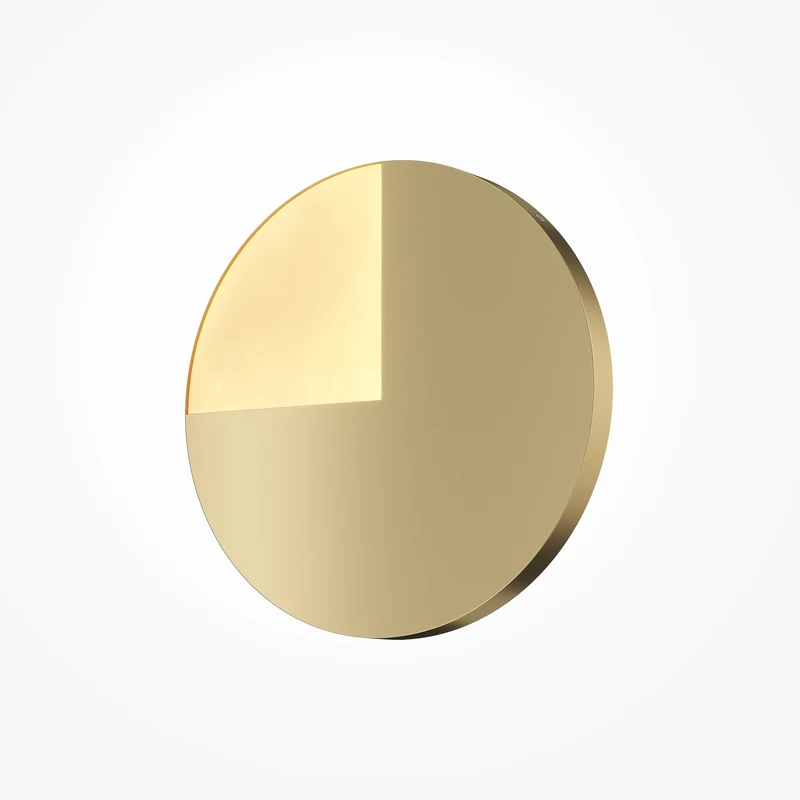 Applique A Led Miroir Rond en Or