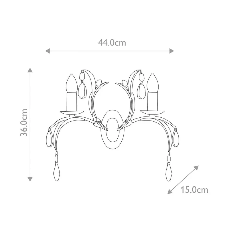 Applique murale Luxe Laiton