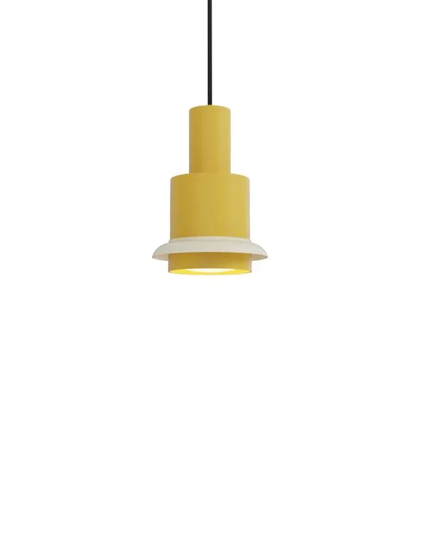 DCWéditions Chaumont Pendel Ø15×H22 - Yellow/White