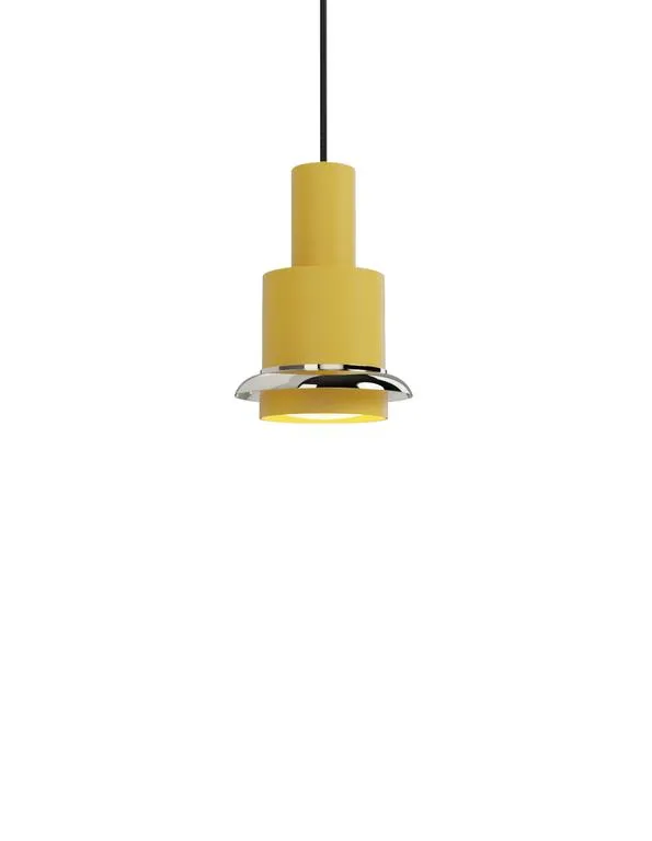 DCWéditions Chaumont Pendel Ø15×H22 - Yellow/Nickel