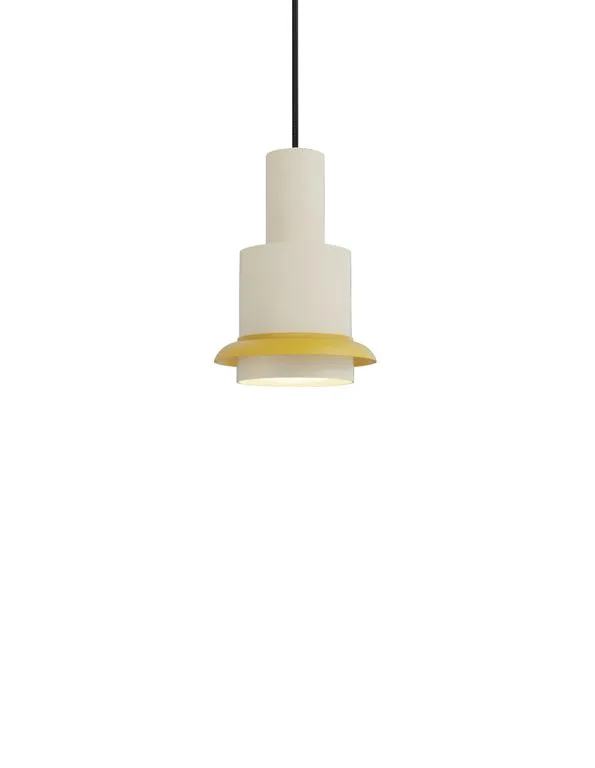 DCWéditions Chaumont Pendel Ø15×H22 - White/Yellow