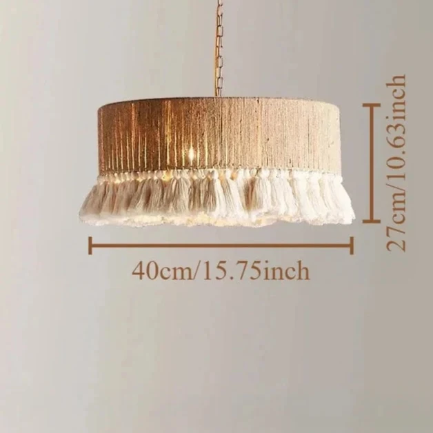 Suspension Boheme Jute Vintage en Macramé