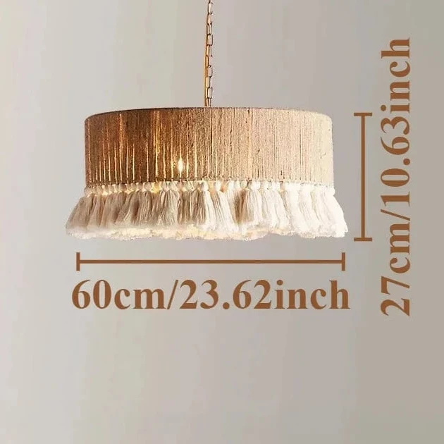 Suspension Boheme Jute Vintage en Macramé