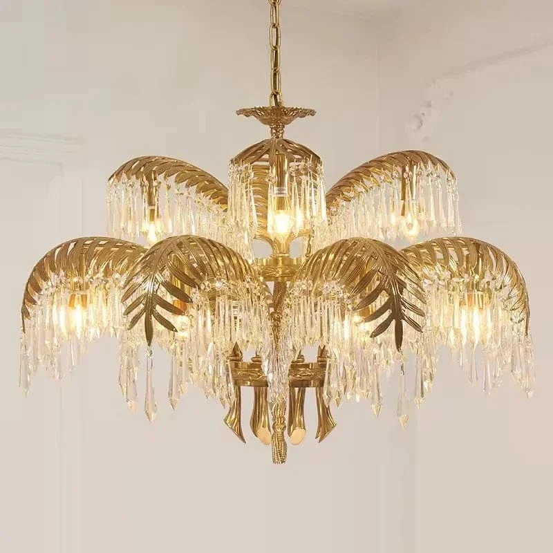 Lustre Chandelier Rétro en Bronze