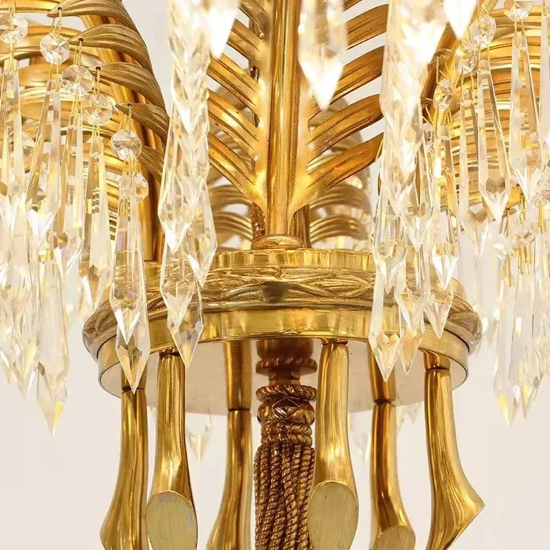 Lustre Chandelier Rétro en Bronze