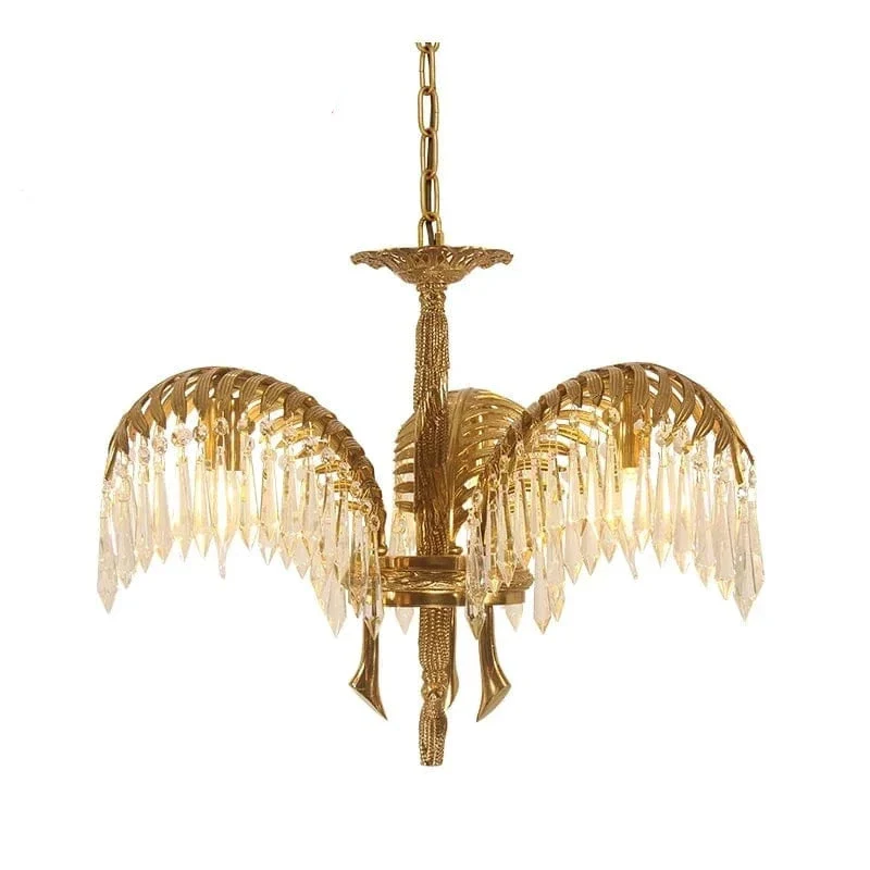 Lustre Chandelier Rétro en Bronze