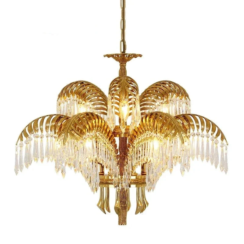 Lustre Chandelier Rétro en Bronze