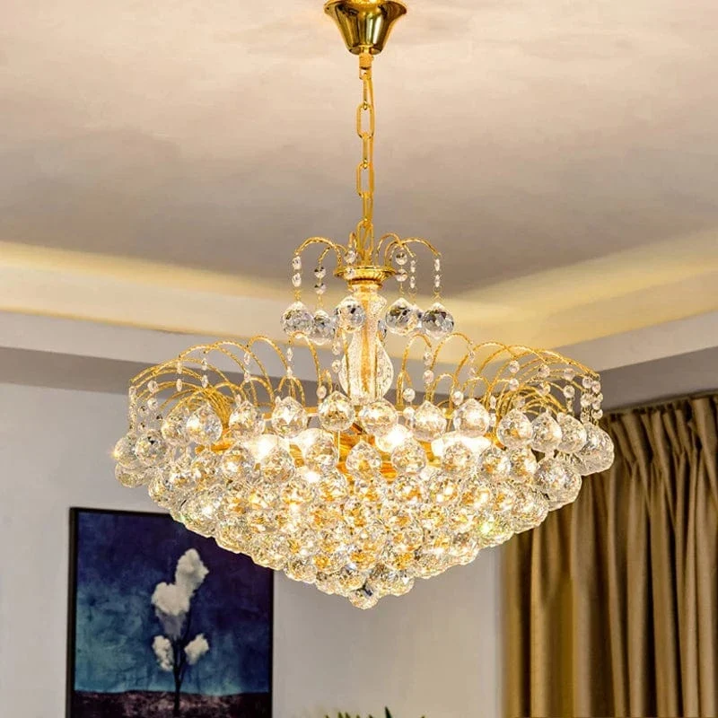Grande suspension cristal Salle