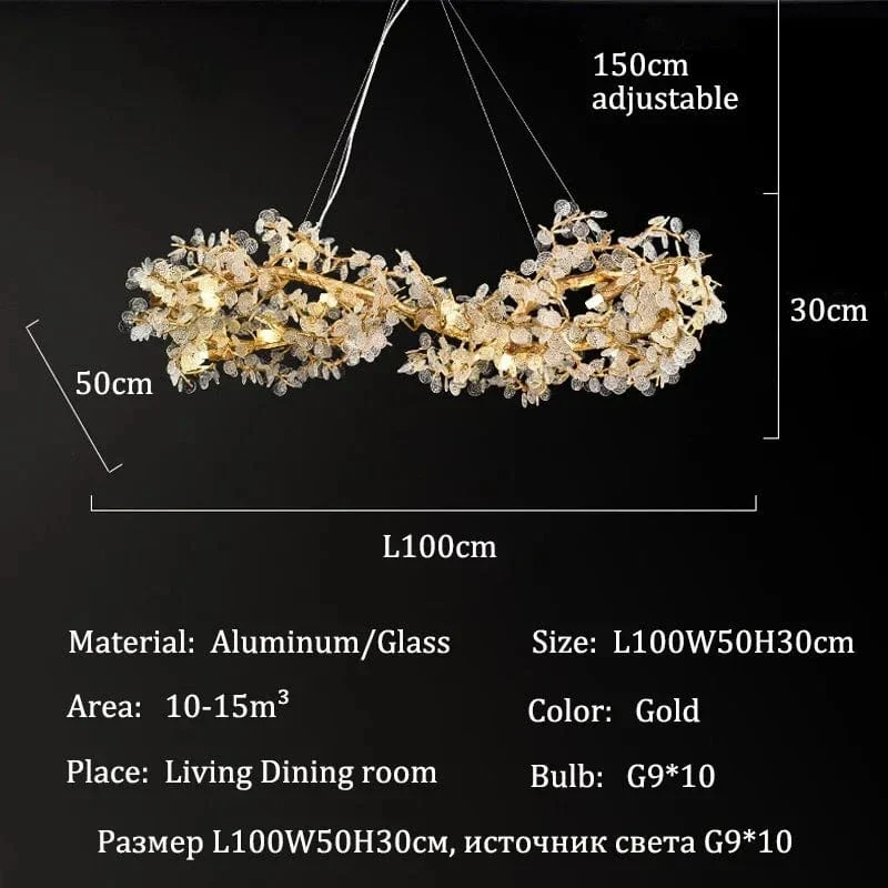 Modern Luxury Gold Chandeliers Home Villa Living Dining Room Lighting Decorate Pendant Lights Indoor Bar Hanging Lamps Fixtures