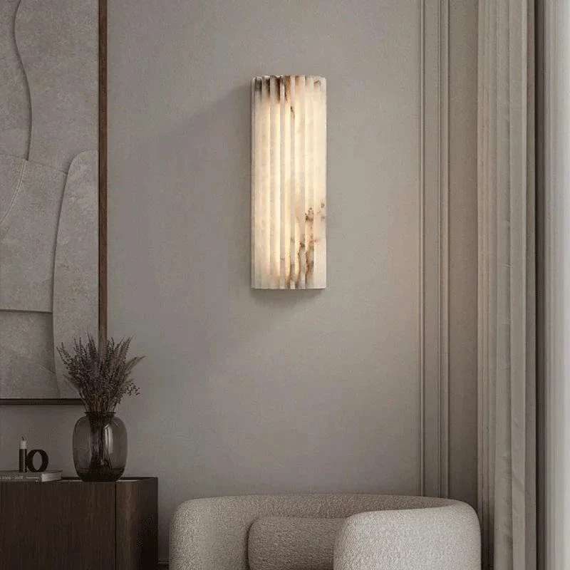 Modern Minimalist Marble Wall Lamp Bedside Lamp Bedroom Italian Style Light Luxury Designer Personalized Living Room TV Sconce