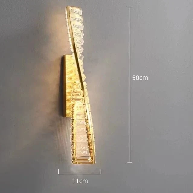 Applique Murale Longue LED en Cristal