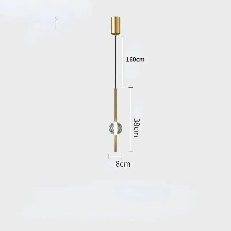Crystal Led Pendant Light for Bedroom Bedside Hotel Entrance Hanging Lamp Home Indoor Decoration Modern Decor Suspension Lustres