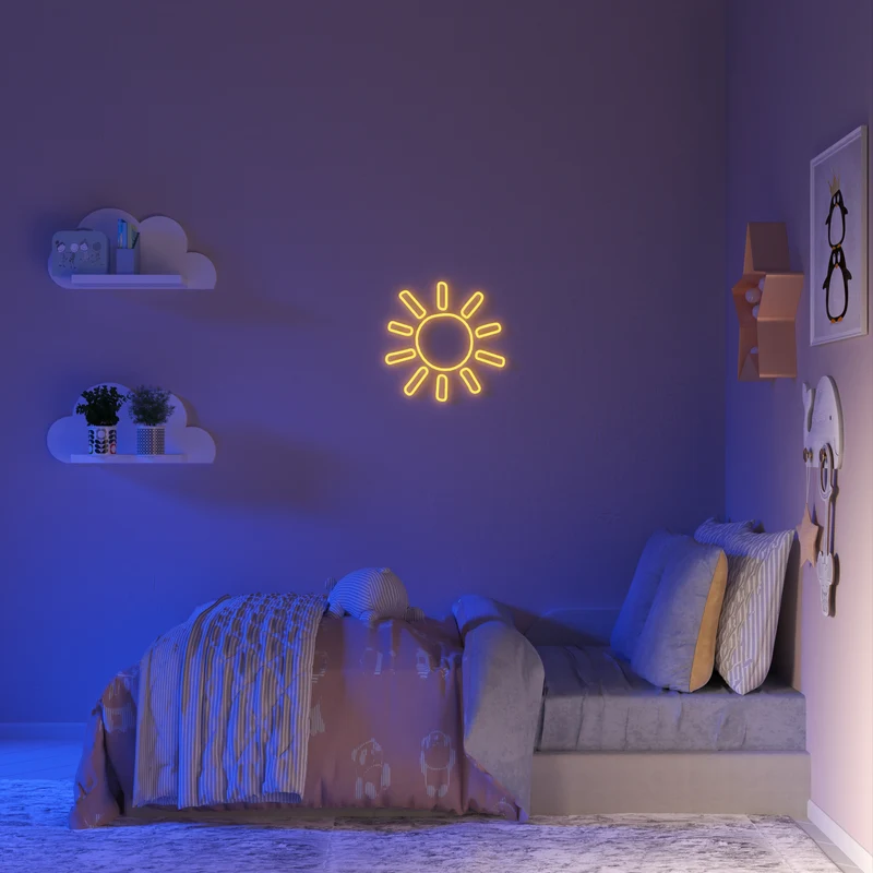 Solar Burst - Signe en néon LED
