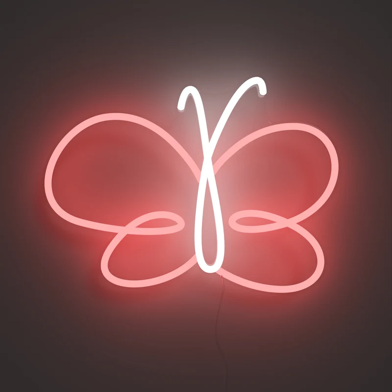Butterfly Swirl - Signe en néon LED