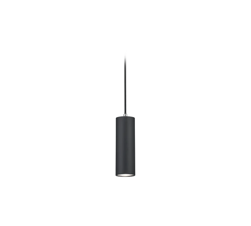 Luminaire Suspension Tube Noir