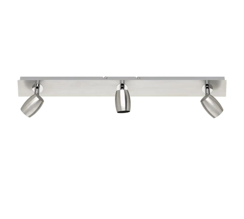 Plafonnier barre 3 Spots acier rotatifs