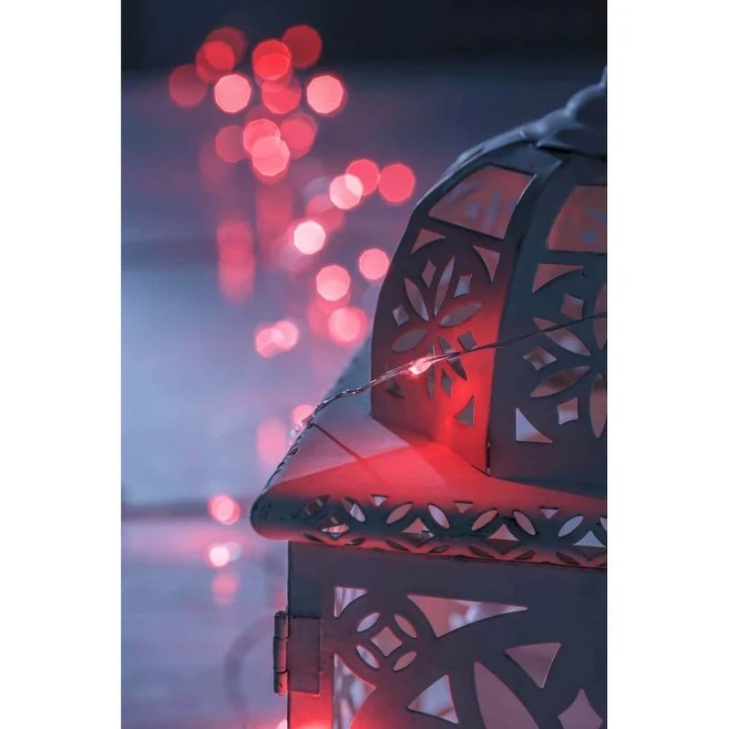 15m Micro LED Lichterkette mit langsamen RGB-Farbwechsel 100 RGB Dioden