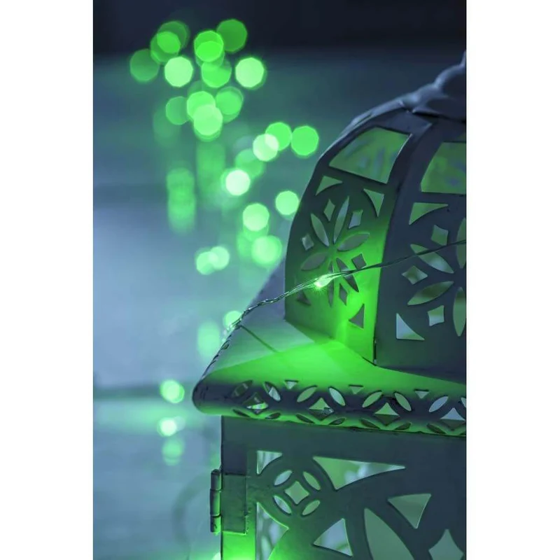 15m Micro LED Lichterkette mit langsamen RGB-Farbwechsel 100 RGB Dioden