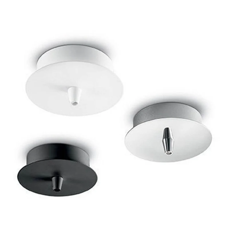 Baldachin Rosone Metallo 1 Luce Weiß