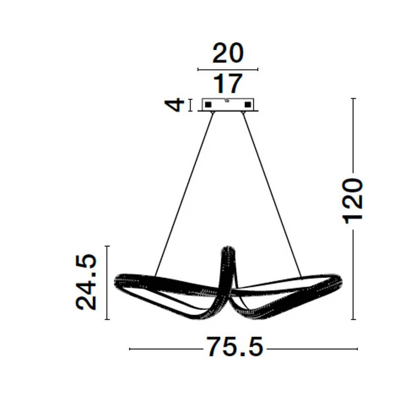 Medora LED Pendelleuchte Ø 75,5cm 3000K Messing-Gold