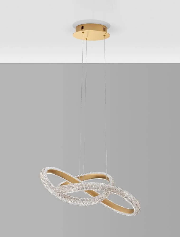Medora LED Pendelleuchte Ø 52,5cm 3000K Messing-Gold