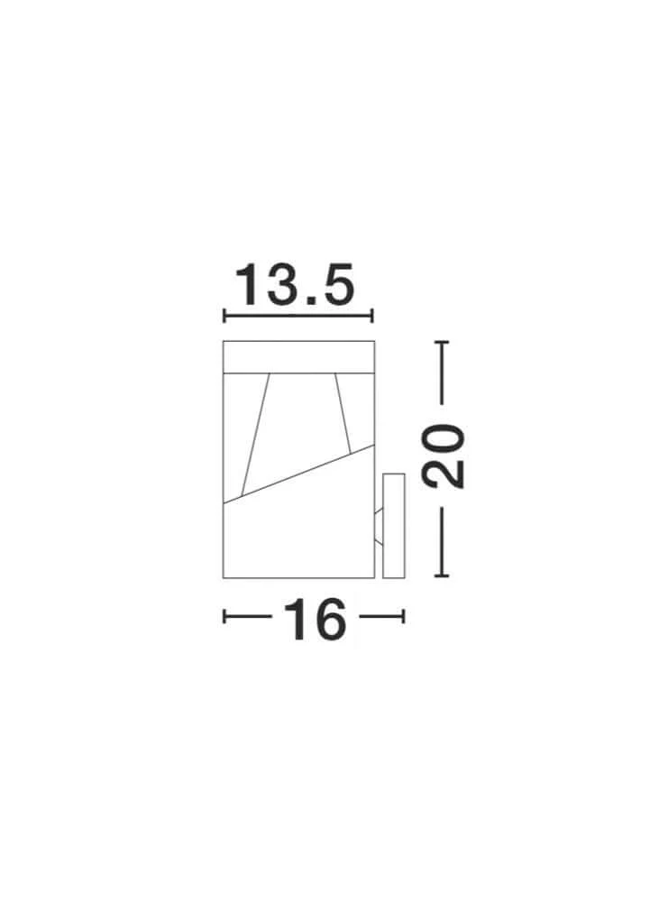 Lock LED Außenwandleuchte 3000, 4000K Dunkelgrau IP54