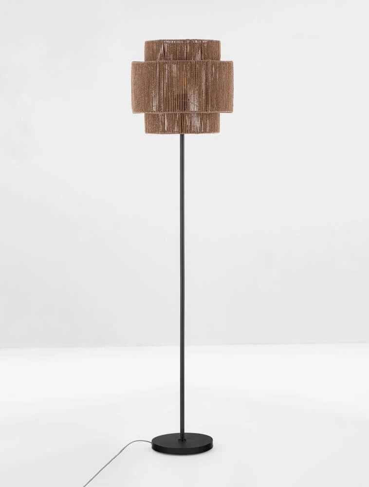 Lito Stehlampe Natur, Schwarz