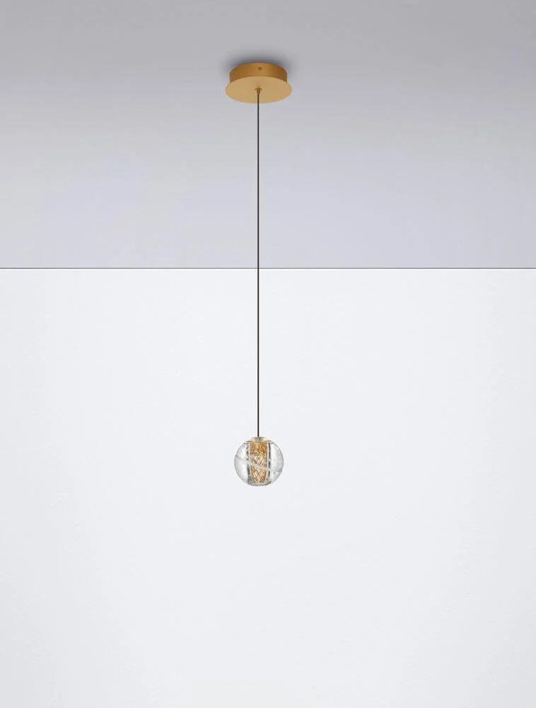 Licio LED Pendelleuchte Ø 12cm 3000K Gold