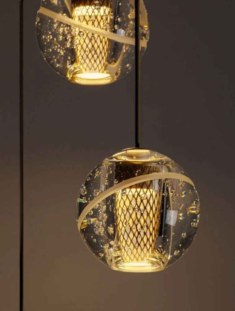 Licio LED Pendelleuchte 5-flammig Ø 31cm 3000K Gold