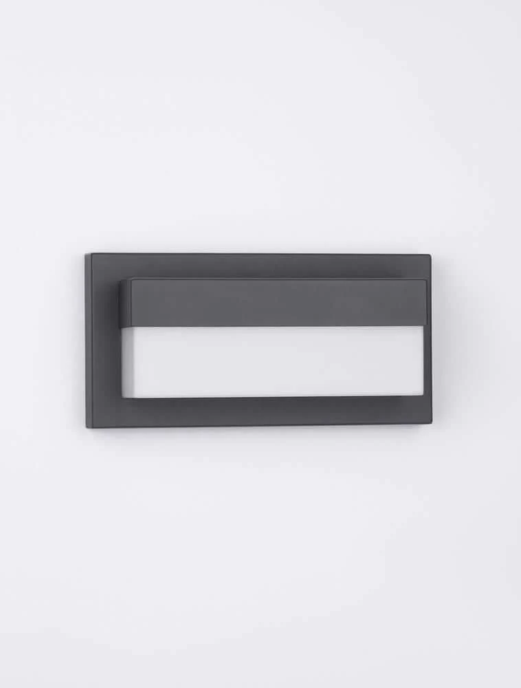 Leto LED Außenwandleuchte Horizontal 3000K Schwarz IP65