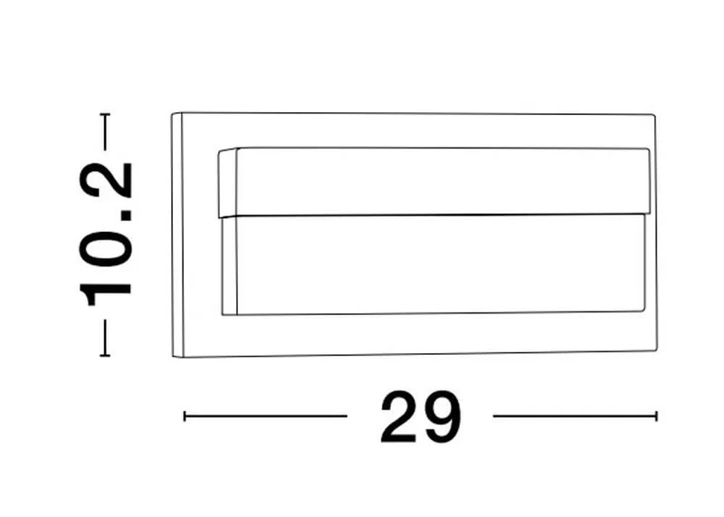 Leto LED Außenwandleuchte Horizontal 3000K Schwarz IP65