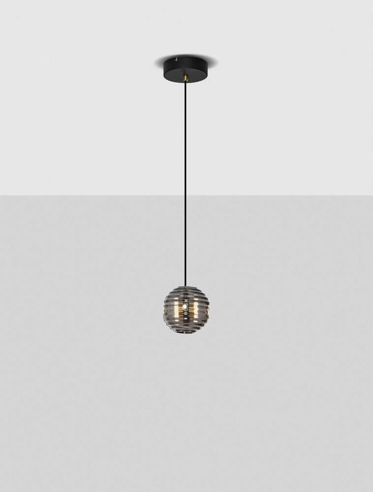 Las LED Pendelleuchte Ø 15cm 3000K Schwarz, Gold