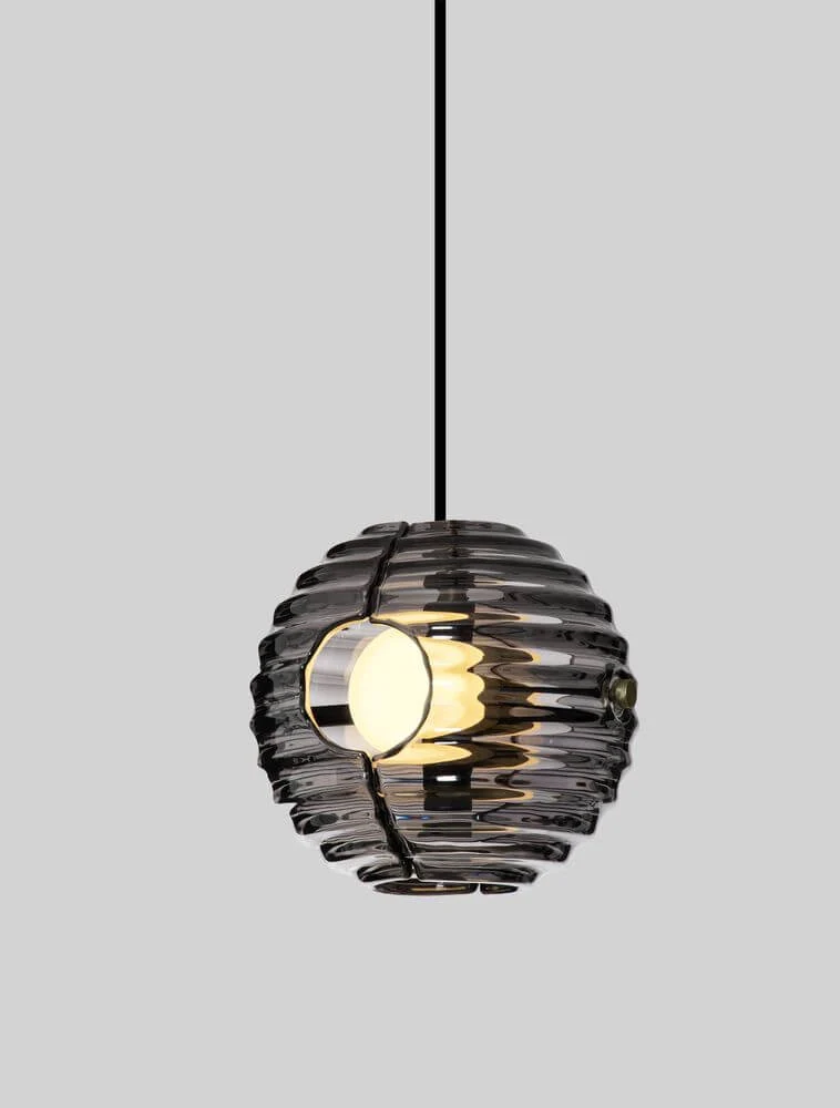 Las LED Pendelleuchte Ø 15cm 3000K Schwarz, Gold