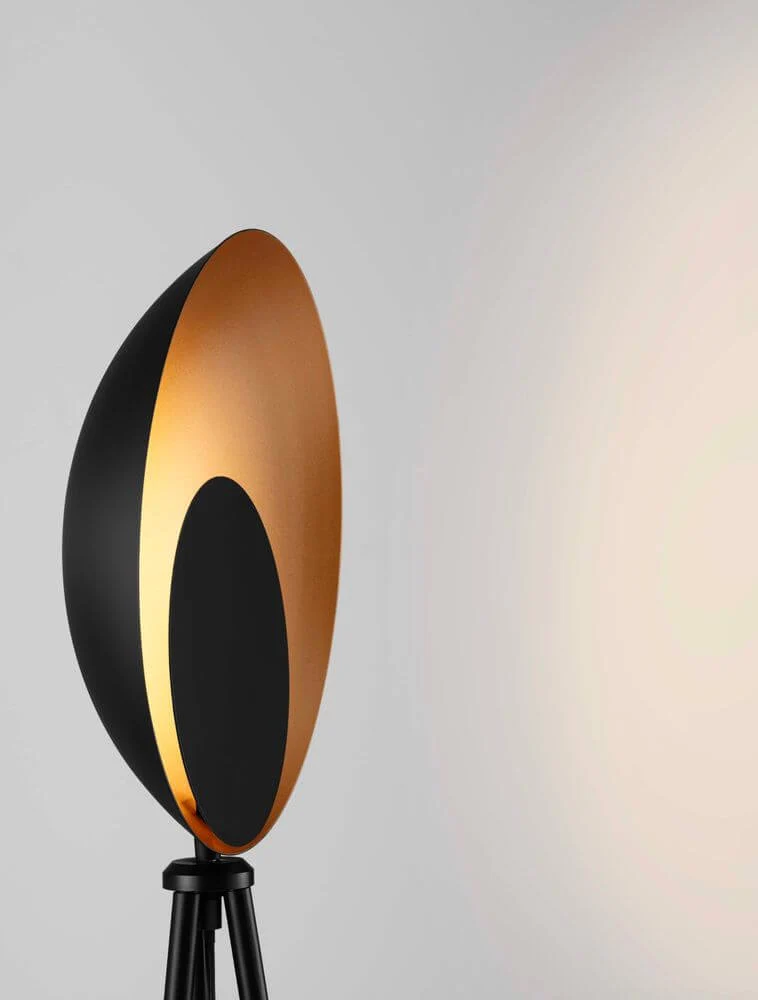 Kitro LED Stehlampe 3000K Schwarz, Gold