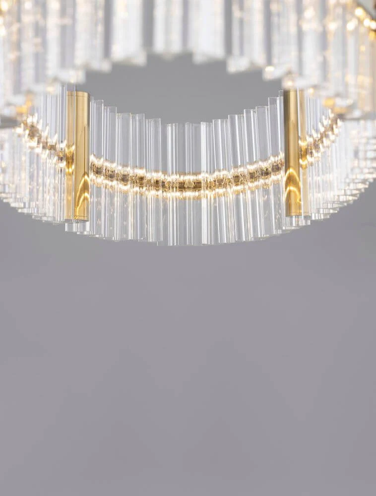 Kezo LED Pendelleuchte Oval Ø 90cm 3000K Gold