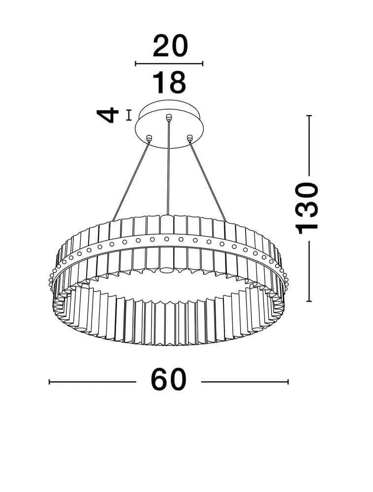 Kezo LED Pendelleuchte Ø 60cm 3000K Gold