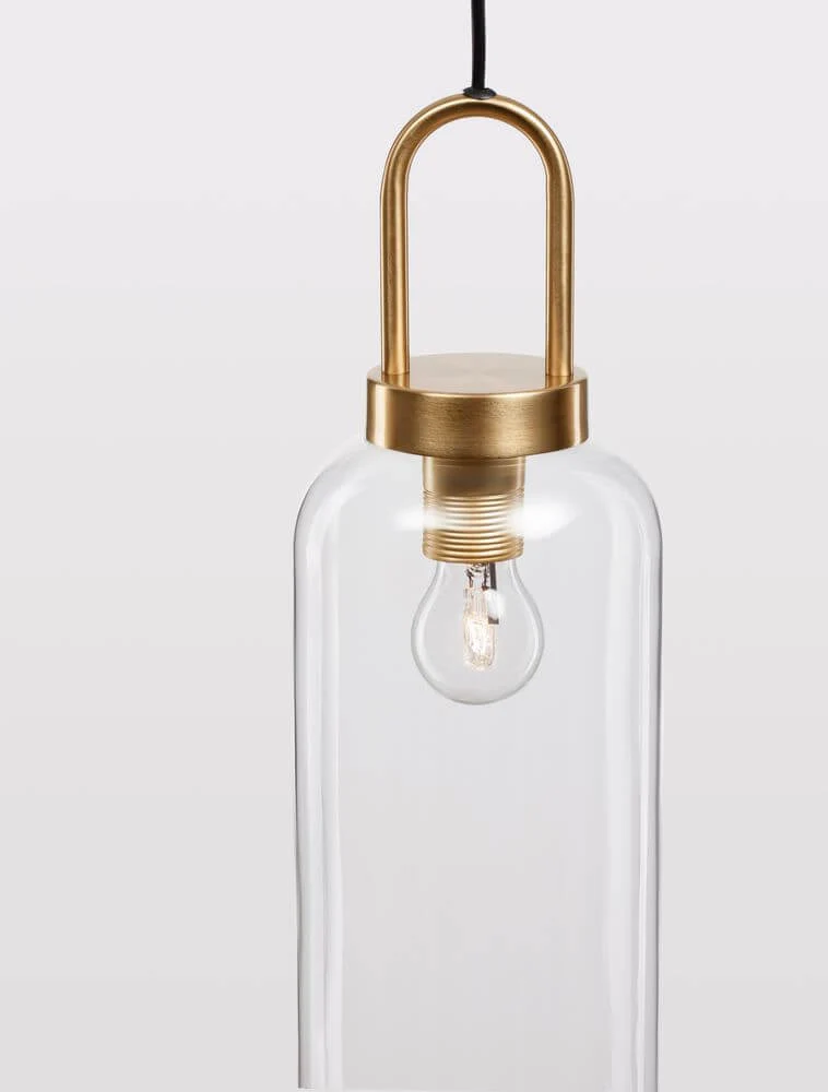 Irvine Pendelleuchte Ø 15,5cm Gold, Transparent