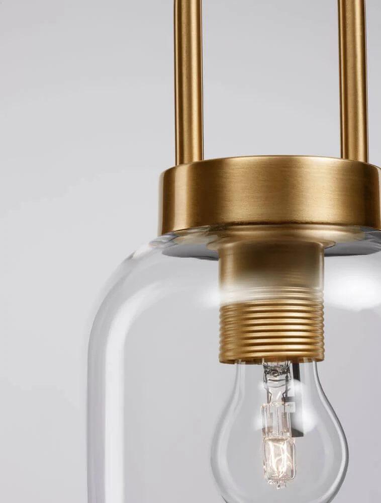 Irvine Pendelleuchte Ø 15,5cm Gold, Transparent