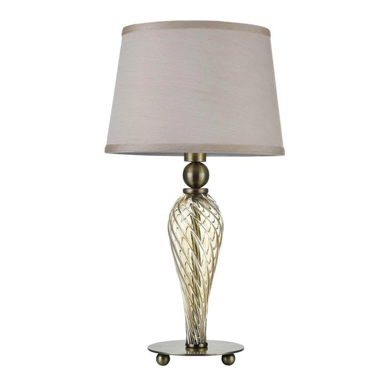 Murano Glas Tischlampe Champagner