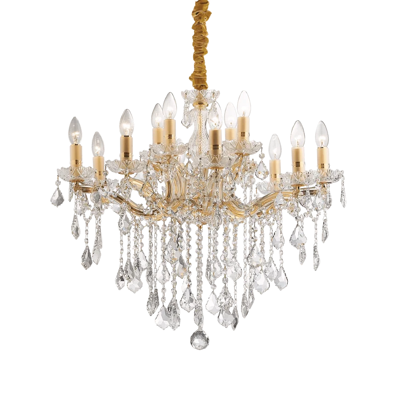 Lustre luxe doré Art Déco pour Salon