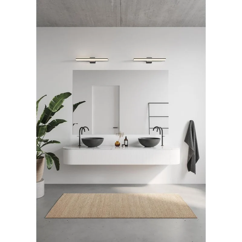 TINIA 60 VÆGLAMPE SORT IP44 - Nordlux