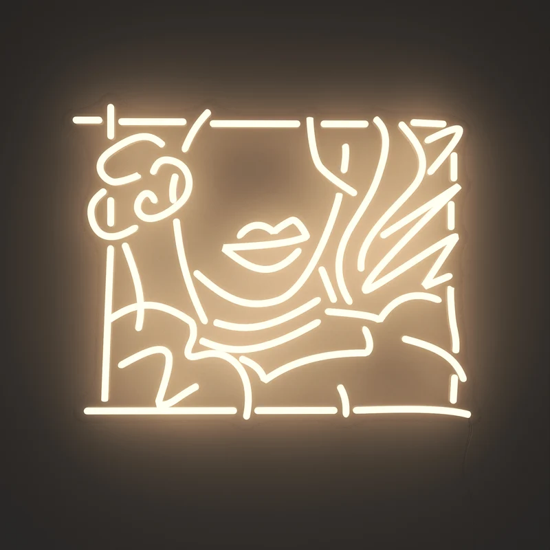 Portrait of a Lady by Tom Wesselmann, signe en néon LED